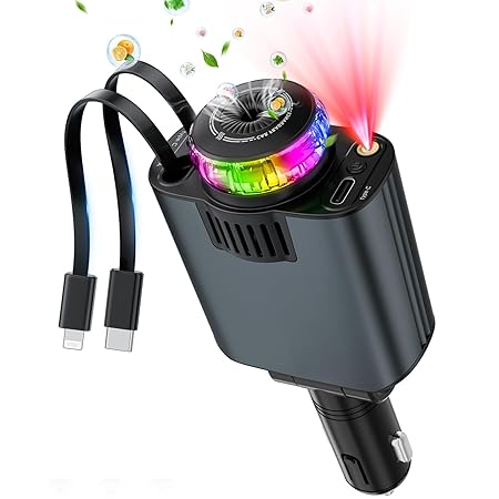 Starlight Retractable Car Charger with Aromatherapy